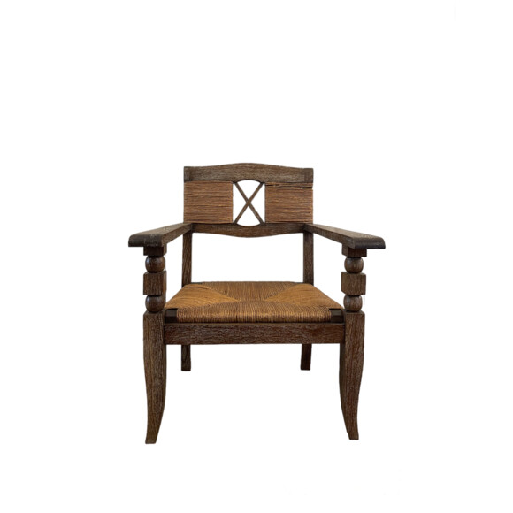 Single 1940's Woven Arm Chair 60932