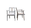 Set of (8) Cerused Oak and Rush Seat Dining Arm Chairs 30376