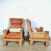 Pair of Large French Oak Arm Chairs 70564