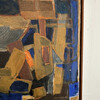 Large Danish Mid Century Cubist Oil Painting 74776