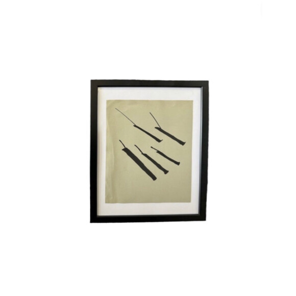 Mid Century French Ink Wall Art by Michel Berard 72265