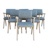 Set of (6) French Oak Dining Chairs 25698
