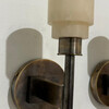 Lucca Studio Pair of Georgie Alabaster and Bronze Sconces 77761