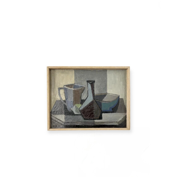 Danish Mid Century Cubist Still Life Painting 73907