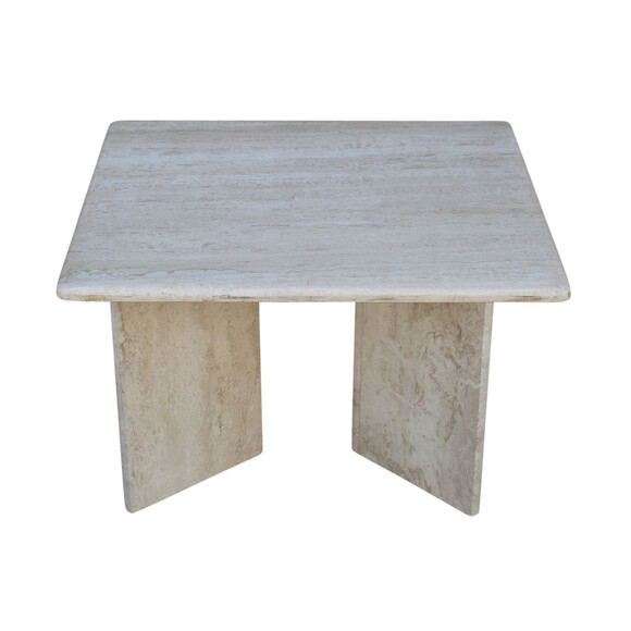 Italian Travertine Side Table 22715
