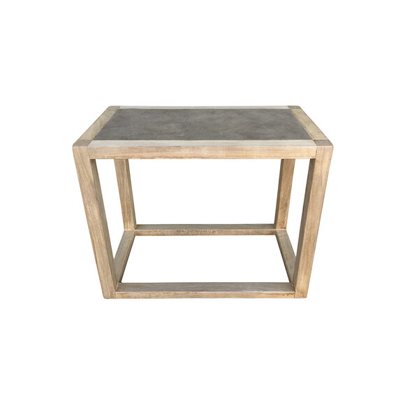 Limited Edition Walnut and Cement Top Side Table 30733
