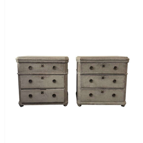 Pair of 19th Century Gustavian Swedish Commodes 76932