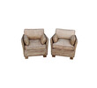 Pair of Roche Bobois 1970's Leather Arm Chairs 27860