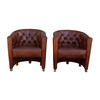 Pair of French Leather Arm Chairs 28857