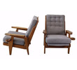 Guillerme & Chambron French Oak Arm Chairs 23517