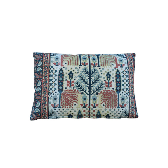 Antique Printed Linen Textile Pillow 23177