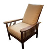 Single French Slat Back Chair with Solid Brass Bar 60484
