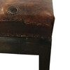 French Leather Top Walnut Stool 73732