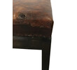 French Leather Top Walnut Stool 73732