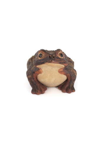 Antique Japanese Shigaraki-ware Frog Figurine 53971