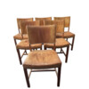 Set of (6) Danish Dining Chairs in Patinated Leather 63312