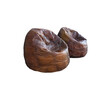 Pair 1970's Leather Beanbags 23882