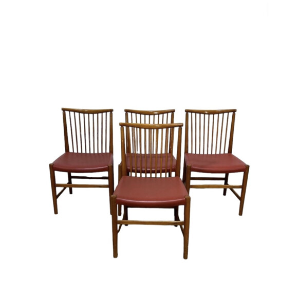 Set of (4) 1930's Danish Dining Chairs 74495