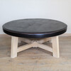 Lucca Studio Milton Round Leather Top Coffee Table 64928