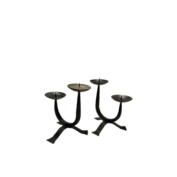 Pair of French Iron Candlesticks 72742