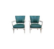 Pair of Original French Leather Art Deco Armchairs 23496