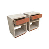 Pair Limited Edition Oak and Leather Night Stand 31807