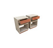 Pair Limited Edition Oak and Leather Night Stand 31807