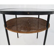 French Ebonized and Rattan Side Table 8720