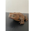 Vintage Japanese Cryptomeria  Carved Frog 59555