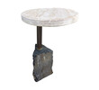 Limited Edition Stone and Oak Side Table 33219