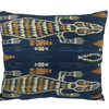 Vintage Indonesian Indigo Ikat Textile Pillow 19446