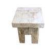 18th Century Wood Side Table with Limestone top 67093