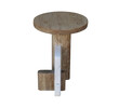 Limited Edition Stone and Oak Side Table 25091