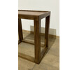 Lucca Studio Capro Walnut and Vintage Leather Top Side Table 74779