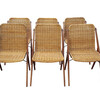 (6) Unusual French Mid Century Rattan Chairs 25216