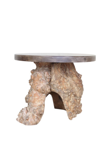 French Root Side Table with Walnut Top 67020