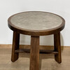 Lucca Studio Merlin Walnut and Concrete Top Side Table 58875