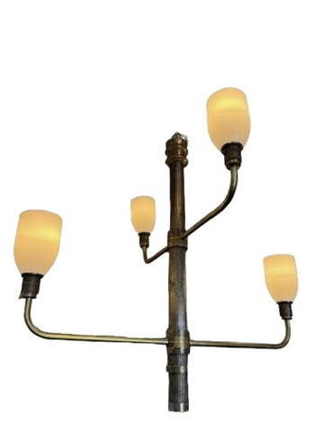 Limited Edition Bronze and Opaline Chandelier 74729