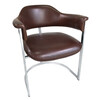 Willy Rizzo Chrome and Leather Desk Chair 79624