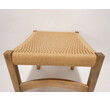 Vintage Danish Stool With Woven Seat 65217