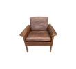 Danish Mid Century Leather Chair and Ottoman 29635