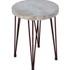 Limited Edition Oak and Iron Side Table 23619