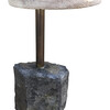 Limited Edition Stone and Oak Side Table 33190