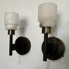 Lucca Studio Pair of Georgie Alabaster and Bronze Sconces 74730