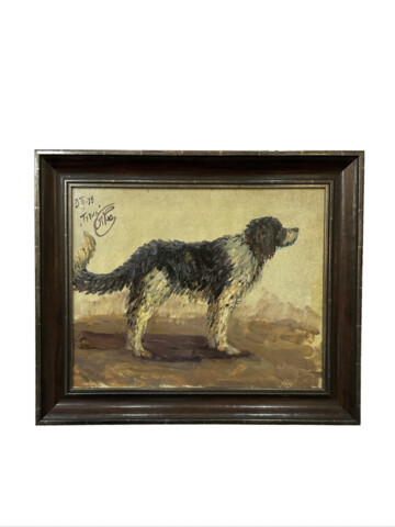 English Oil Painting of a Dog 64426