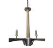 Lucca Studio Porto Oak and Stainless Chandelier 74151