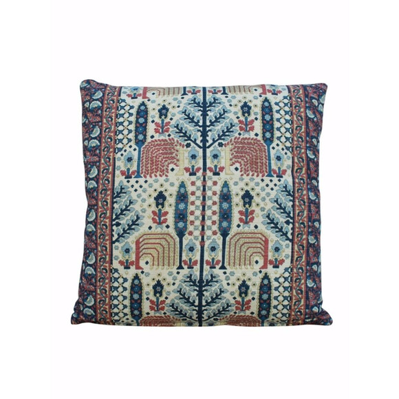 Antique Printed Linen Textile Pillow 23176
