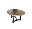 Limted Edition Oval 18th Century Walnut Top on Ebonized  Walnut Base 73655