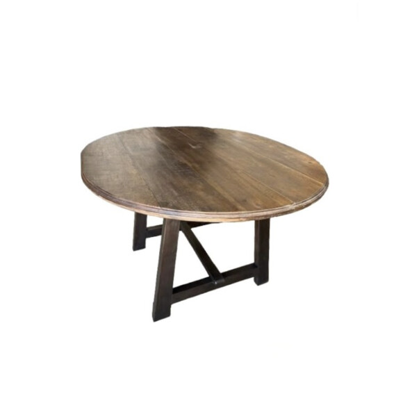 Limted Edition Oval 18th Century Walnut Top on Ebonized  Walnut Base 73655