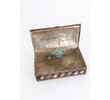 Antique Tibetan Silver and Gemstone Box 64886